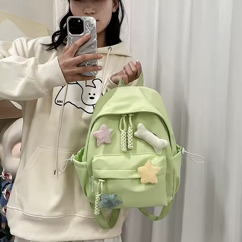 Lightweight Nylon Student Backpack with Multi-Color Options product reference image