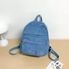 Striped Corduroy Backpack with Large Side Pockets Blue color SKU reference