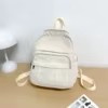 Striped Corduroy Backpack with Large Side Pockets Beige color SKU reference