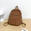 Striped Corduroy Backpack with Large Side Pockets Brown color SKU reference