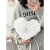 Heart-Shaped Spiderweb PU Crossbody Bag with Detachable Strap White color SKU reference