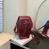 PU Vertical Phone Crossbody Bag with Chain & Bow Detail Red color SKU reference