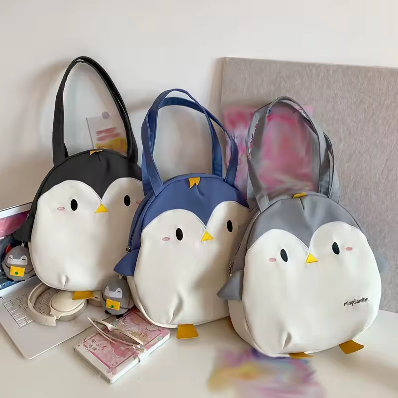 Penguin Embroidered Tote with Internal Zip Pocket product reference image