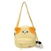 Cartoon Cat Nylon Phone Crossbody Bag with Pendant Yellow color SKU reference