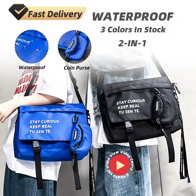 2-in-1 Oxford Crossbody Messenger Bag with Coin Purse product reference image