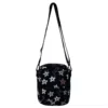 Star-Shape Nylon Crossbody Bag with Plush Pendant Black color SKU reference
