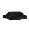 Microfiber & PU Waist Pack with Zip Storage Black color SKU reference
