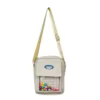 Nylon Phone Crossbody Tote with Beaded Front Pocket White color SKU reference