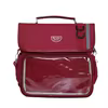 Oxford School Backpack with Clear Front and Reflective Stripe Burgundy color SKU reference