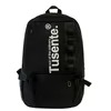 Nylon Travel Backpack with Side Bottle Pockets Black color SKU reference