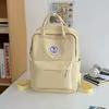 Plaid Nylon School Backpack with Anti-Theft Pocket Yellow color SKU reference