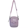 Bow-Embroidered Nylon Crossbody Bag with Magnetic Pocket Purple color SKU reference