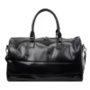 PU Gym Duffel with Detachable Shoulder Strap Black color SKU reference