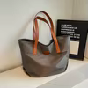 Oxford Tote with Hidden Base Extension Gray SKU overview reference
