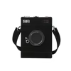 Vintage Camera-Shape PU Crossbody Bag with Chain Strap Black color SKU reference