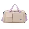 Foldable Nylon Weekender Duffel with Multiple Pockets Purple color SKU reference