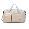 Foldable Nylon Weekender Duffel with Multiple Pockets Light Blue color SKU reference