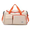 Foldable Nylon Weekender Duffel with Multiple Pockets Orange color SKU reference