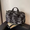 Oxford Travel Duffel with Front and Side Shoe Pockets Black color SKU reference