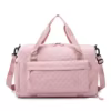 Lattice Nylon Gym Duffel with Shoe Pocket and Wet-Dry Storage Light Pink color SKU reference