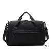 Lattice Nylon Gym Duffel with Shoe Pocket and Wet-Dry Storage Black color SKU reference