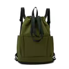 Drawstring Sport Travel Backpack with Shoe Compartment Army Green color SKU reference