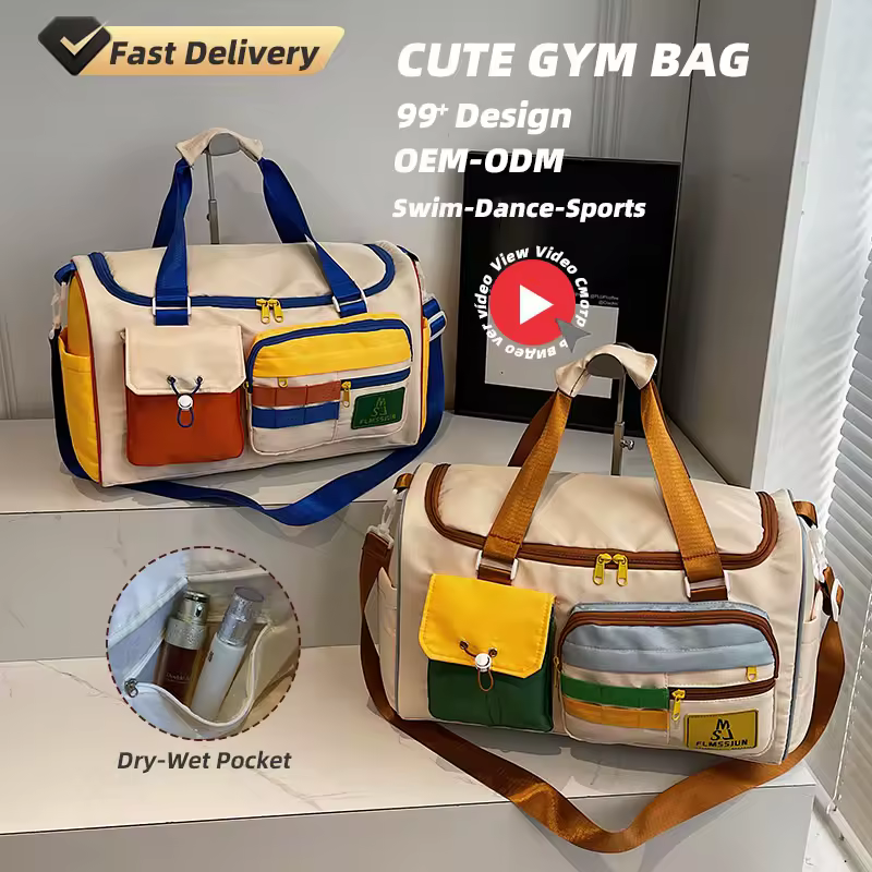 Oxford Travel Gym Bag with Shoe Pocket and Front Storage product reference image