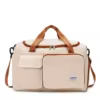 Oxford Travel Duffel with Shoe Compartment and Multiple Pockets Brown color SKU reference