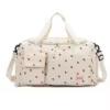 Strawberry Corduroy Gym Duffel with Shoe Compartment White color SKU reference
