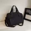 Expandable Nylon Weekender with Shoe Compartment Black color SKU reference