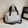Expandable Nylon Weekender with Shoe Compartment Gray color SKU reference