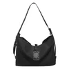 27L Oxford Crossbody Travel Bag with Adjustable Strap Black color SKU reference