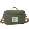Oxford Shoulder Bag with Expandable Front Pocket Green color SKU reference