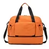 Foldable Expandable Oxford Duffel with Shoe Compartment Orange color SKU reference