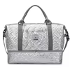 Dry-Wet Separation Gym Weekender with Shoe Compartment Silver color SKU reference