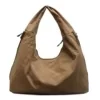 26L Polyester Shoulder Tote with Anti-Theft Pocket Khaki color SKU reference