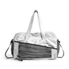 28L PU Travel Duffel with Shoe Storage and Multiple Pockets Silver color SKU reference