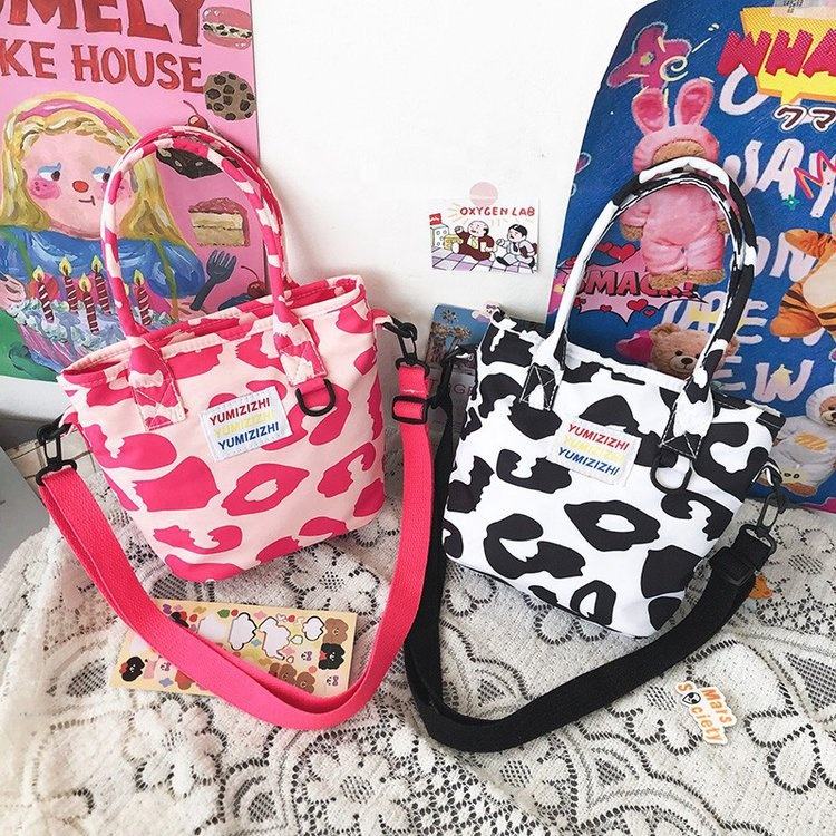 Cow-Print Cotton Canvas Shopper Tote product reference image