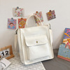 Cotton Canvas Messenger Tote with Retro Buckle Color reference 02 color SKU reference