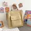 Cotton Canvas Messenger Tote with Retro Buckle Color reference 04 color SKU reference