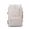 Expandable Oxford Travel Backpack with USB Charging Port White color SKU reference