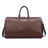 PU Travel Duffel with Wet-Dry and Shoe Storage Dark brown color SKU reference