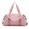 Quilted Oxford Travel Bag with Rear Zip Pocket Pink color SKU reference