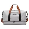 Sports Travel Tote with Yoga Mat Strap and Shoe Storage Gray color SKU reference