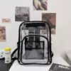Transparent PVC School Backpack with Laptop Compartment Black color SKU reference