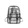 17L Clear PVC Backpack with USB Charging Port Black color SKU reference
