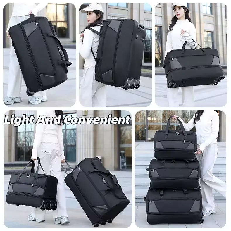 Oxford Rolling Travel Duffel with Two-Way Zipper product reference image