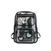 17L Clear PVC Backpack with Heart Detail Black color SKU reference