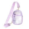 2L Clear PVC Messenger Crossbody Bag Purple color SKU reference