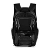 25L Clear PVC Backpack with Front Pocket & Luggage Sleeve Black color SKU reference
